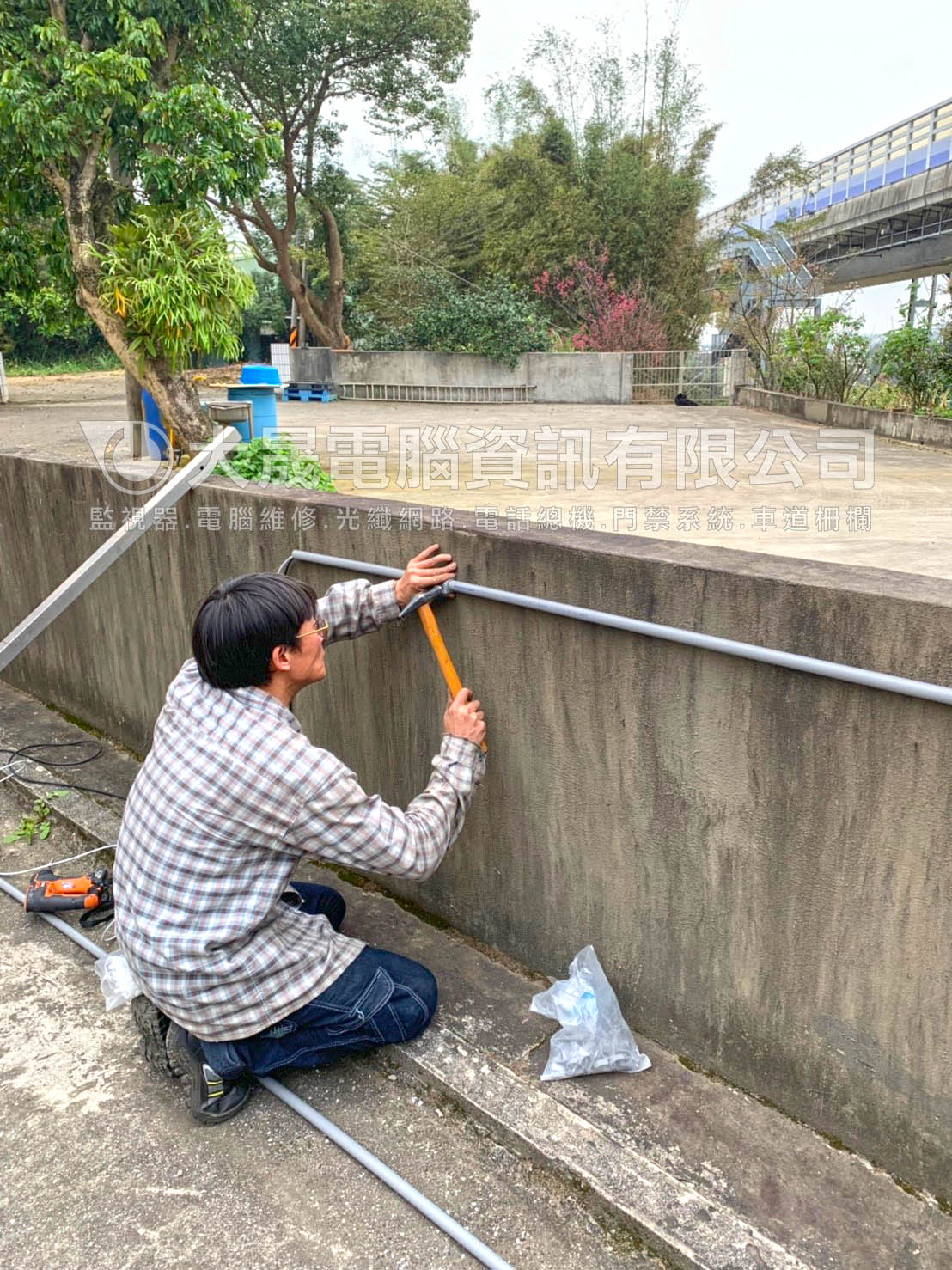 住宅監視器，戶外監視器安裝，大型戶外紅外線攝影機，山腳監視器工程